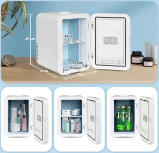 Skincare Fridge Mini Koelkast 8L Met Spiegel en Verlichting