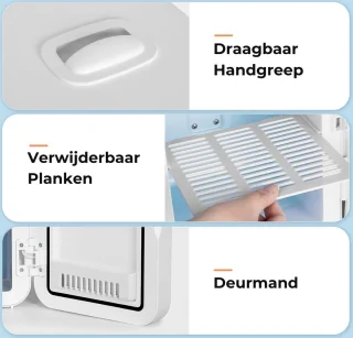 Skincare Fridge Mini Koelkast 8L Met Spiegel en Verlichting