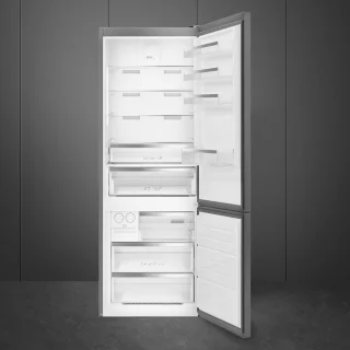 Smeg FC48XDNE koel-vriescombinatie roestvrijstaal