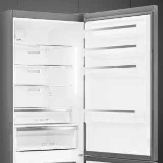 Smeg FC48XDNE koel-vriescombinatie roestvrijstaal
