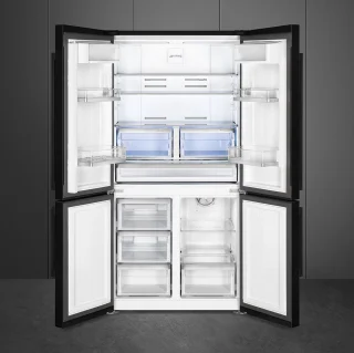 SMEG FQ60NDE Amerikaanse koelkast zwart
