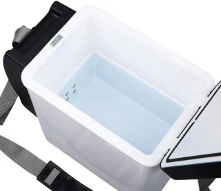 SnelShoppen portable mini koelkast voor auto en caravan, 7,5 l, grijs en blauw