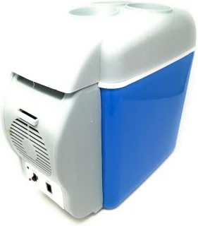 SnelShoppen portable mini koelkast voor auto en caravan, 7,5 l, grijs en blauw