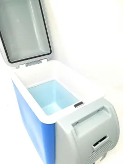 SnelShoppen portable mini koelkast voor auto en caravan, 7,5 l, grijs en blauw