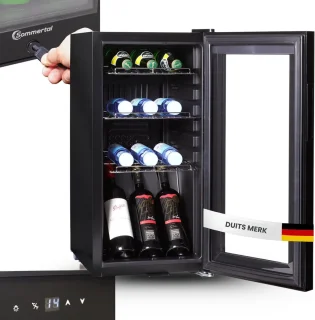 Sommertal drankkoelkast zwart touchscreen met slot