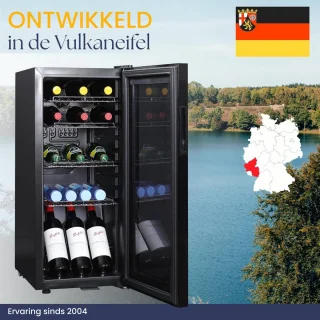 Sommertal drankkoelkast zwart touchscreen met slot