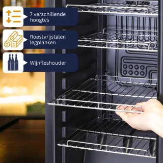 Sommertal drankkoelkast zwart touchscreen met slot