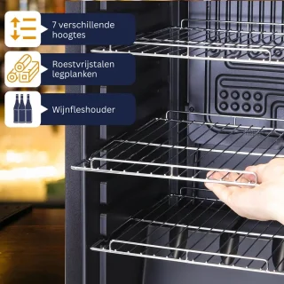 Sommertal drankkoelkast zwart touchscreen slot F