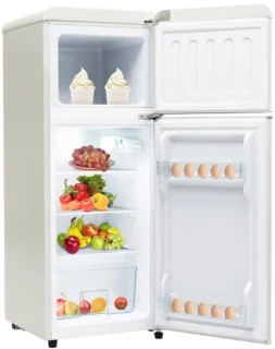 Steven retrokoelkast koel-vriescombinatie 105,5 cm tweedeurig 92L totaalvolume