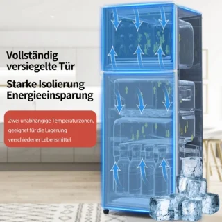 Steven retrokoelkast koel-vriescombinatie 105,5 cm tweedeurig