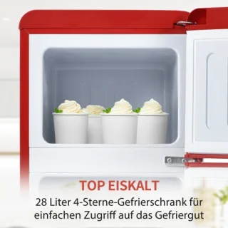 Steven retrokoelkast koel-vriescombinatie 105,5 cm tweedeurig
