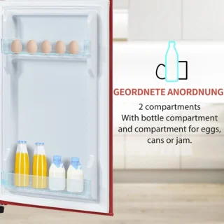 Steven retrokoelkast koel-vriescombinatie 105,5 cm tweedeurig