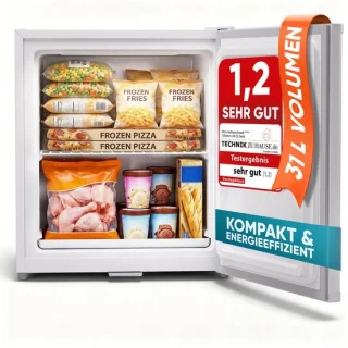 Stillstern Mini-diepvriezer 31 l met ijsblokjesbakje en slot, wit