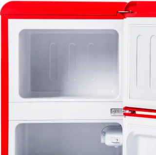 Sweiko Mini Koel-vriescombinatie Retro Rood 60L