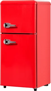 Sweiko Mini Koel-vriescombinatie Retro Rood 60L