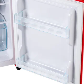 Sweiko Mini Koel-vriescombinatie Retro Rood 60L