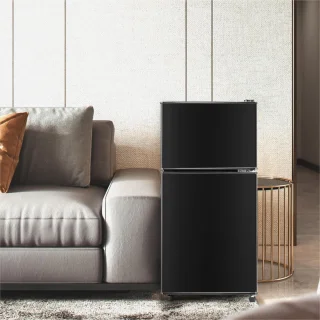 Sweiko Mini koelkast zwart 60L koel-vriescombinatie dubbele deur
