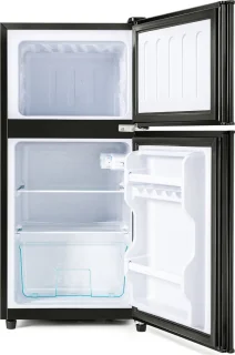 Sweiko Mini koelkast zwart 60L koel-vriescombinatie dubbele deur