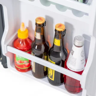 Sweiko Mini koelkast zwart 60L koel-vriescombinatie dubbele deur
