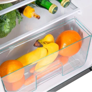 Sweiko Mini koelkast zwart 60L koel-vriescombinatie dubbele deur