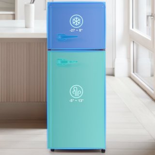 Sweiko Retro Koel-vriescombinatie 92L tweedeurs