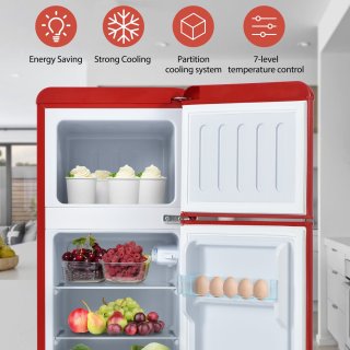 Sweiko Retro Koel-vriescombinatie 92L tweedeurs