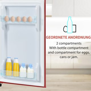 Sweiko Retro Koel-vriescombinatie 92L tweedeurs