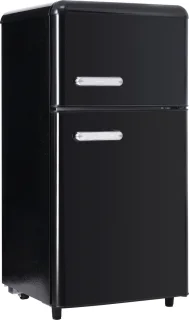 Sweiko Zwart Retro koelkast dubbele deur 72L