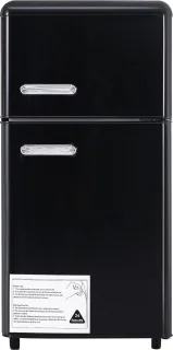 Sweiko Zwart Retro koelkast dubbele deur 72L