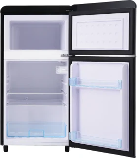 Sweiko Zwart Retro koelkast dubbele deur 72L