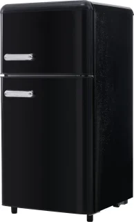 Sweiko Zwart Retro koelkast dubbele deur 72L