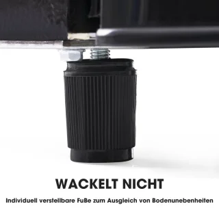 Sweiko Zwart Retro koelkast dubbele deur 72L