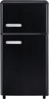 Sweiko Zwart Retro koelkast dubbele deur 72L