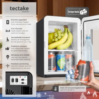 tectake Mini-Autokoelkast 14L Draagbare Minibar