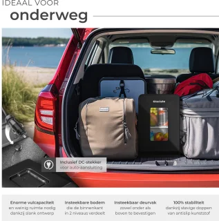 tectake Mini-Autokoelkast 14L Draagbare Minibar