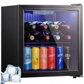 TEKROA® vrijstaande drankenkoelkast 50L zwart