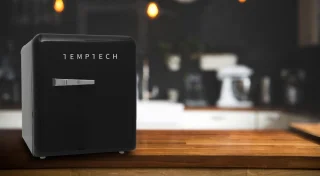 Temptech VINT450Black retro mini koelkast 45L
