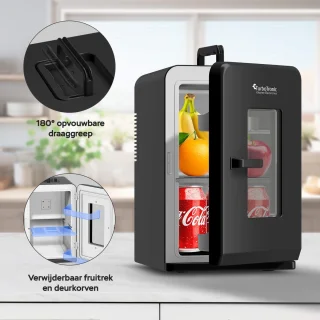 TurboTronic EC15 Mini Koelkast 15L Zwart