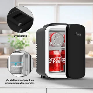 Turbotronic EC4 Mini Koelkast 4L Zwart