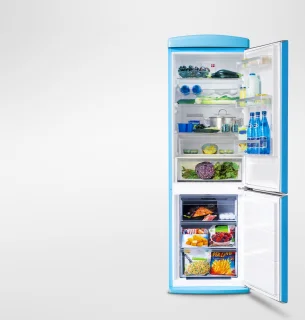 Vestfrost Retro NoFrost koel-vriescombinatie blauw