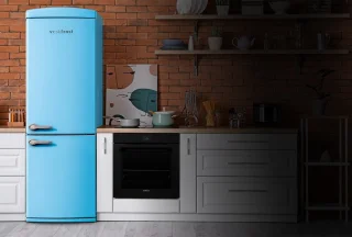 Vestfrost Retro NoFrost koel-vriescombinatie blauw