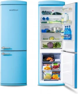 Vestfrost Retro NoFrost koel-vriescombinatie blauw