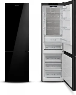 Vestfrost VR-FB383-2H0B Koel-Vriescombinatie Zwart Glas