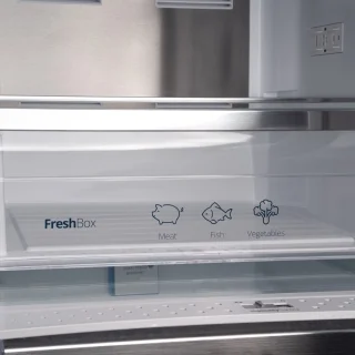 Vestfrost VR-FB383-2H0B Koel-Vriescombinatie Zwart Glas