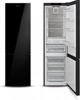 Vestfrost VR-FB383-2H0B Koel-Vriescombinatie Zwart Glas