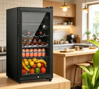 Vrijstaande drankkoelkast zwart 118L