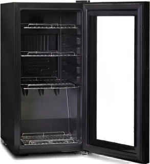 Vrijstaande minibar koelkast met vriesvak - zwart - 45 × 35 × 70 cm
