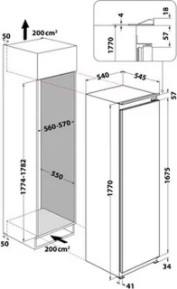Whirlpool ARG 184702 inbouwkoeler