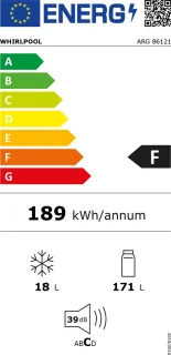 Whirlpool ARG 86121 Inbouw Combi-koelkast Wit 189L