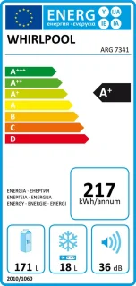 Whirlpool ARG7341 Combi-koelkast Inbouw 189L